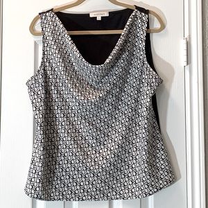 Ellen Tracy Black and White Tank